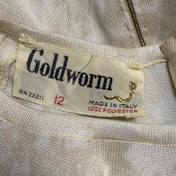 Goldworm 60s Italian jacquard geometric archival midi dress scarf set 12 - Picture 3 of 6